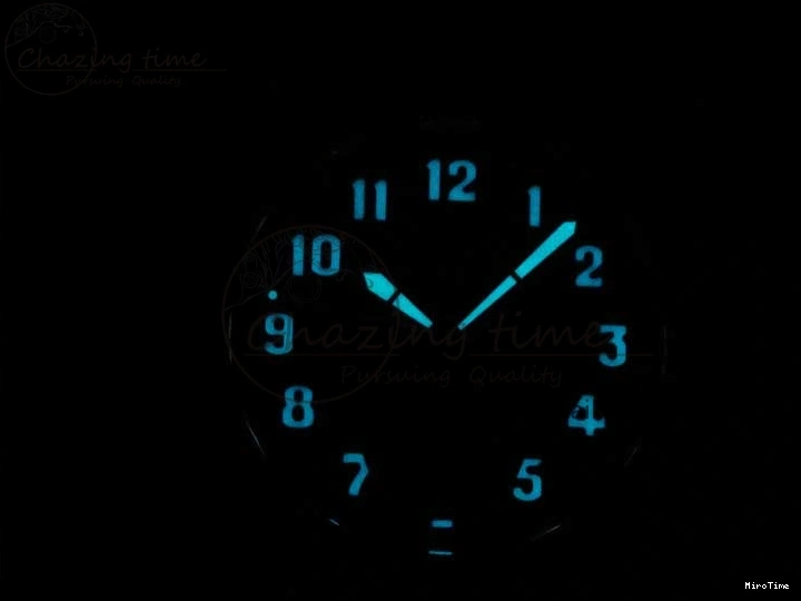 MIROTIME 0402 Stylish Calatrava 5524 Pilot Travel Time SS GRF Black Dial on Black Leather Strap A324 V 7108